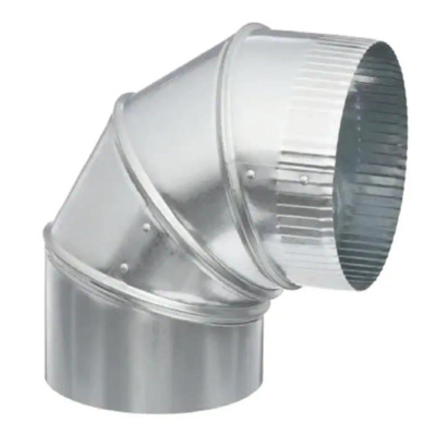 Round Adjustable Elbow 90 Deg 8'' HVAC Ducting Venting Galvanized Steel Connector