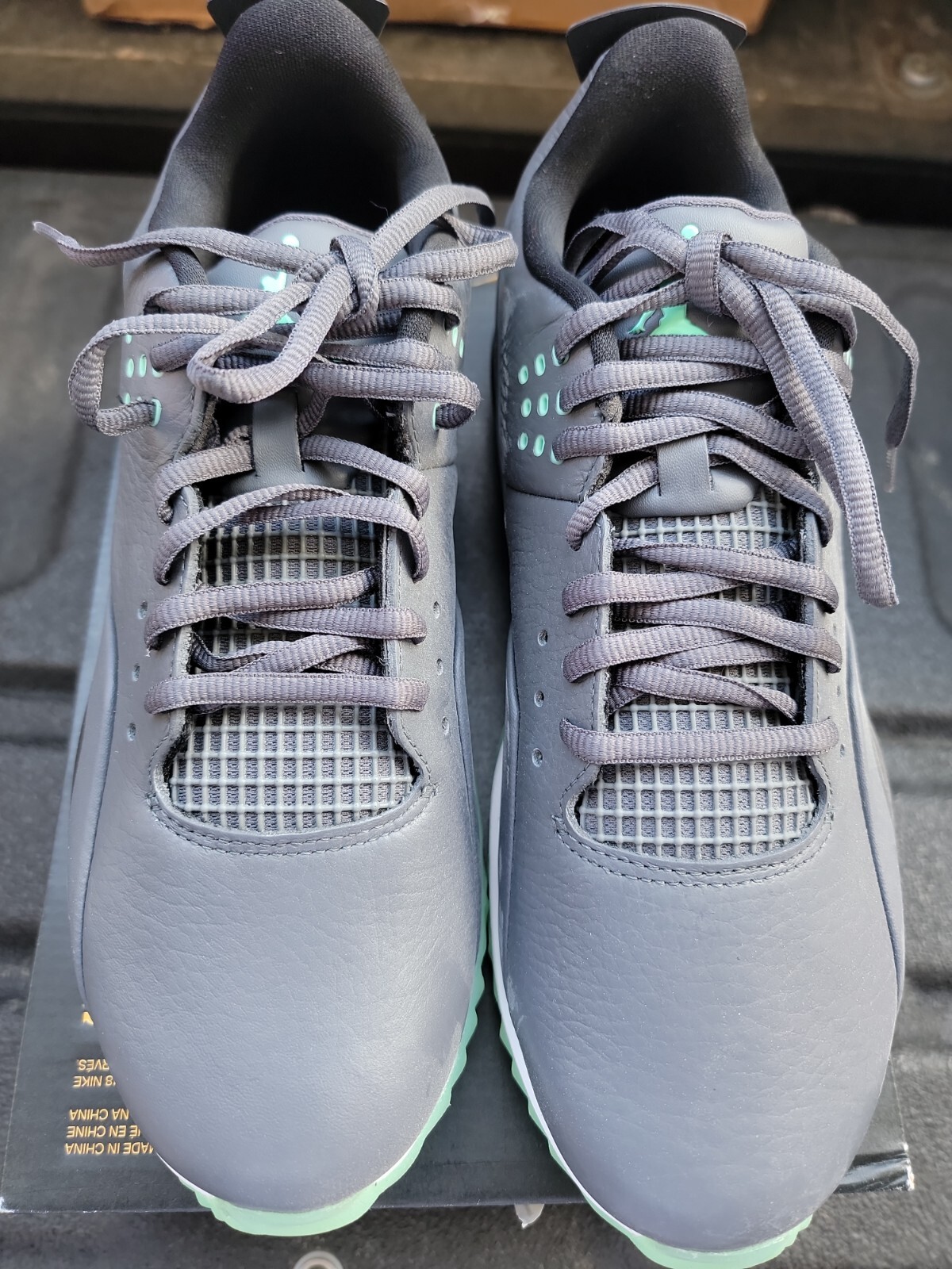 Nike Air Jordan ADG 3 Golf Shoes Dark Grey Black Green Glow Size 8