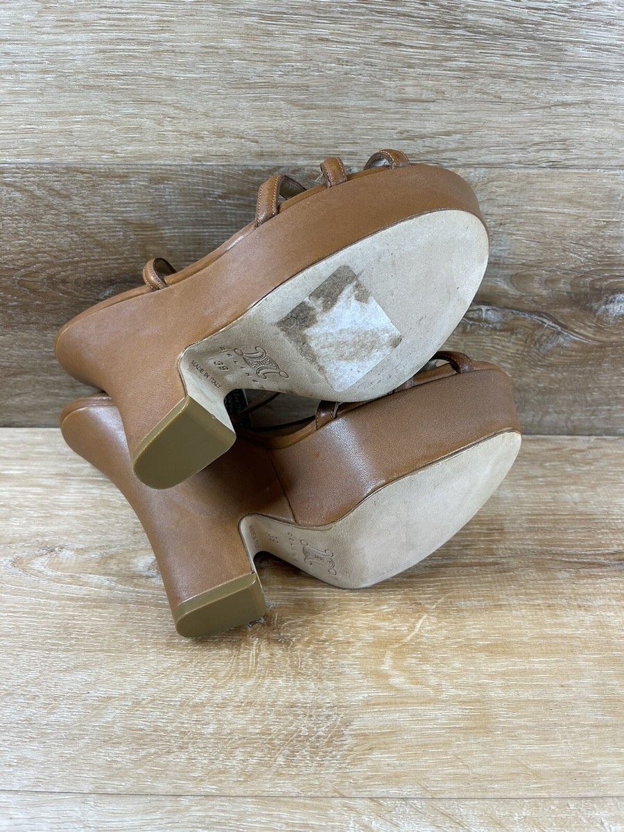Authenticated Celine Brown Wedge Sandals 39 US 9 | eBay