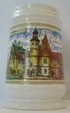 SCHEDEL ROTHENBURG GERMANY HEGEREITERHAUS PORCELAIN BEER STEIN MUG