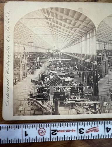 1876 Philadelphia International Exhibition Industrial Oversize Stereoview Photo - Picture 3 of 5