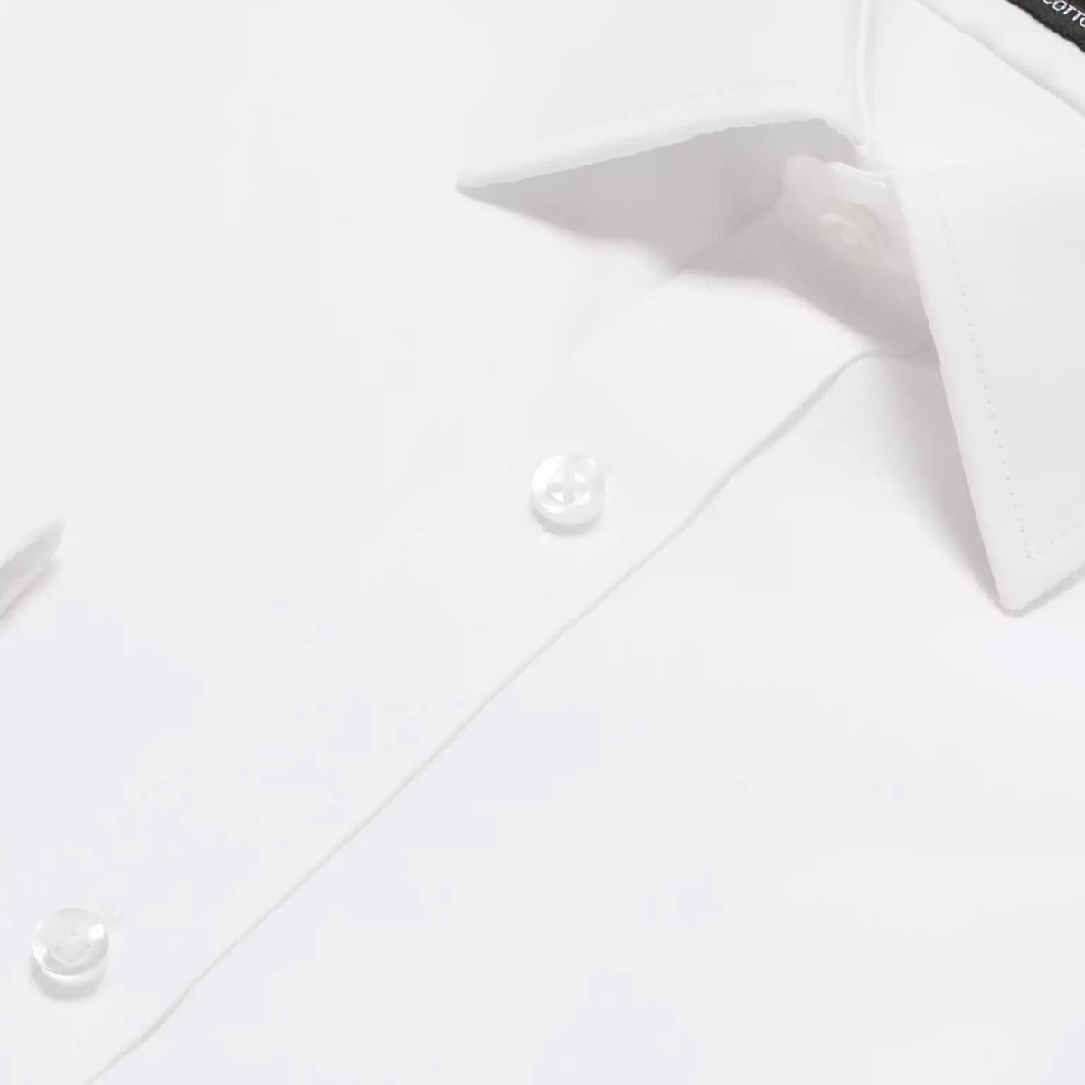 Ex Debenhams Mens White Shirt Long Sleeve Plain Button Up Formal Classic  Busines | eBay