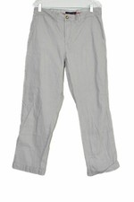 Tommy Hilfiger Womens Gray Pants Cotton Solid Straight Button Zip Size 32x30