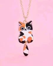 Calico cat necklace christmas fashion jewelry NEW Free Shipping