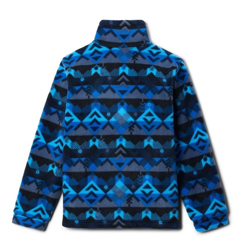 Columbia Youth Boys Zing III Fleece, Collegiate Navy Checkpoint, Large - Picture 6 of 8
