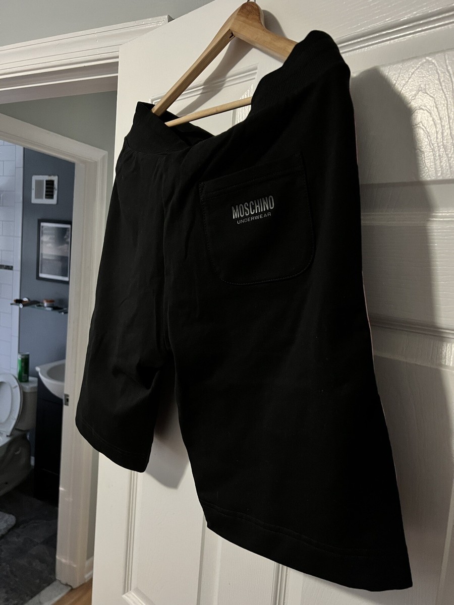 【送料&関税込】Moschino Poplin Shorts Moschino boy's stretch cotton shorts hqq007lda27 Black