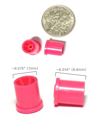 2pc BTO Newly Made Aurora G+ G-PLUS Style HO Slot Car Rear Wheels 8894 PINK A+