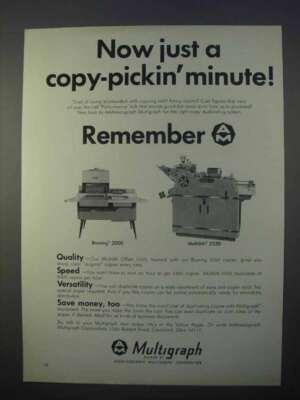 1966 Bruning 2000 Copier and Multilith Offset 2550 Ad - Copy-pickin