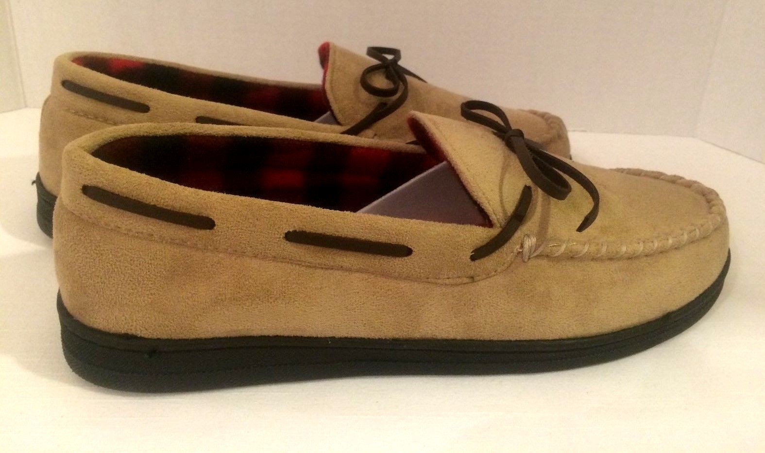 PANTOFOLA D’ORO MOCASSINO PUNTA ORO marrone ciabatte calde interno esterno suola uomo taglia M 9 10 nuovo con scatola