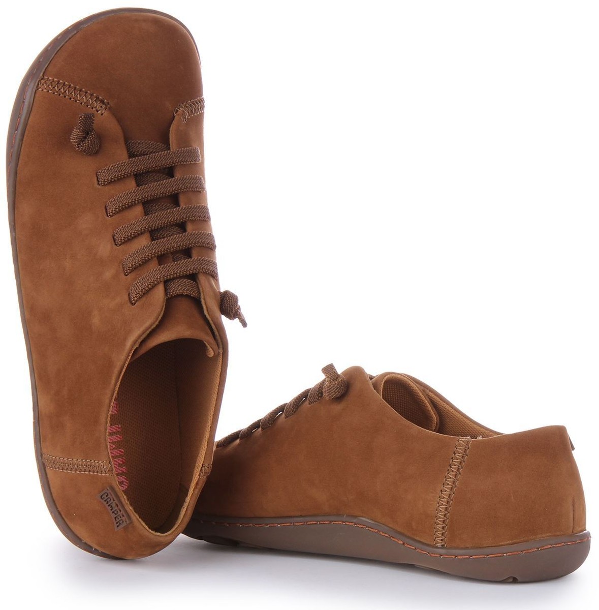 Camper Peu Cami Slip On Wide Fit Casual Leather Shoe Brown Camper Peu Cami Slip On Wide Fit Casual Leather Shoe Brown