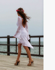 Abito in Maglieria Primavera/Estate DENNY ROSE Art.45dr5200 Tg. M BIANCO