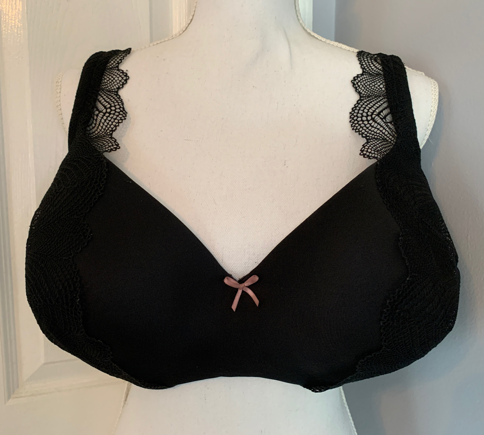 Cacique Solid Black Bra LIGHTLY LINED BALCONETTE … - image 1