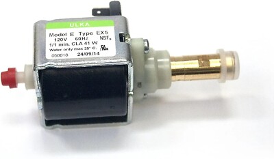 Ulka EX5 Solenoid Vibratory Pump 120V 41W-Brass Output-Suitable for Rancilio 