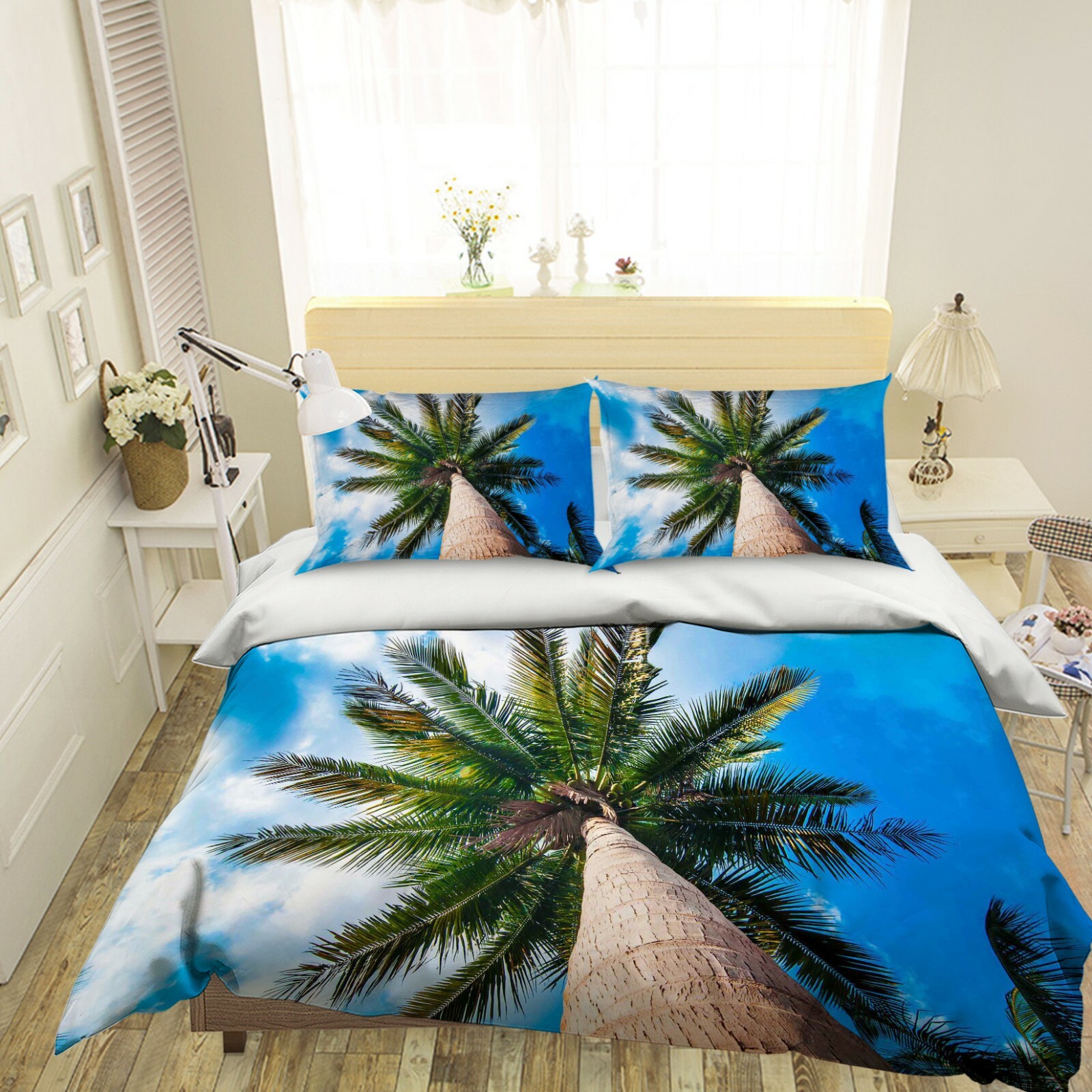 3D Sky Tall Coconut Tree KER2465 Bed Pillowcases Quilt Duvet Cover Double Kay NOWY PRZYJAZD