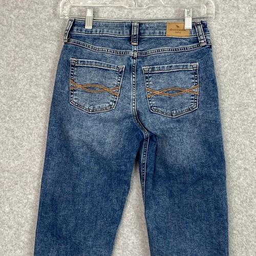 Abercrombie Kids Jeans Girls 13/14 Blue High Rise Mini Mom Pleated Front Denim - Picture 10 of 16