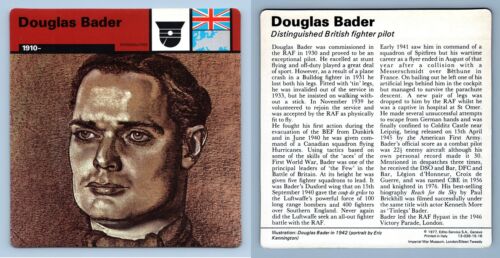 Douglas Bader - 1910 - Personalidades - Segunda Guerra Mundial Edición-Servicio SA 1977 Tarjeta - Imagen 1 de 1