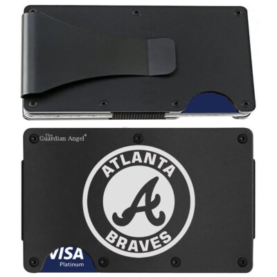 Atlanta Braves Engraved Titanium Carbon Fiber RFID Blocking Wallet Gift D7
