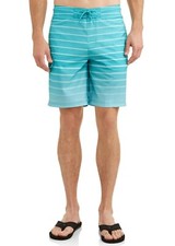 George Men's E-Board Shorts Swim Trunks 2XL 44-46 Aquacade Blue 9" New