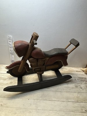 Massivholz handgeschnitzt Schaukel Fahrrad für 20 ''Puppe 30'' lang kostenloser Versand