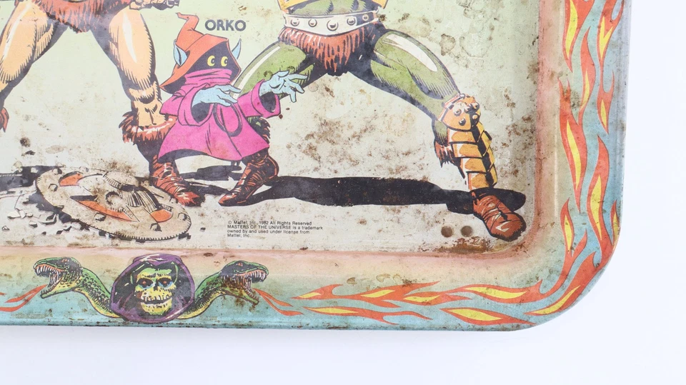 Bandeja de TV vintage He-Man Mattel Masters of the Universe 1982 A Foto 3 de 4