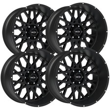 Set Of 4 Vision 412 Rocker 18x9 6x5.5 -12mm Satin Black Wheels Rims 18 Inch