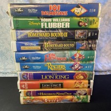 Disney Clamshell Vhs Assorted Lot Of 10 Kid/Family Movies
