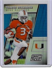 Miami Hurricanes TRAVIS BENJAMIN 2016 Prizm Draft Picks PRIZMS BLUE Card