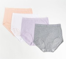 Breezies Signature Full Brief Panty Set 4 Light Peach M NWOT 1159 