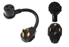 NEMA 14-30P to 10-30R Dryer Power Cord Adapter 30A 240V 4-Prong to 3-Prong