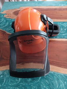 Stihl Faceguard Helmet - Used - Needs Right Ear Muff - Parts