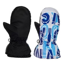 Kids' Winter Snow-Ski-Mittens Warm Water-Repellent Windproof for 4-6 Years Grey