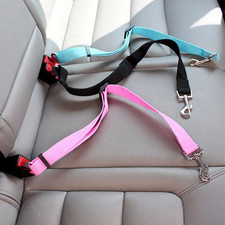 Dog Car Seat Belt Harness Safety Leash Adjustable Pet Travel Clip 1PCS PINK