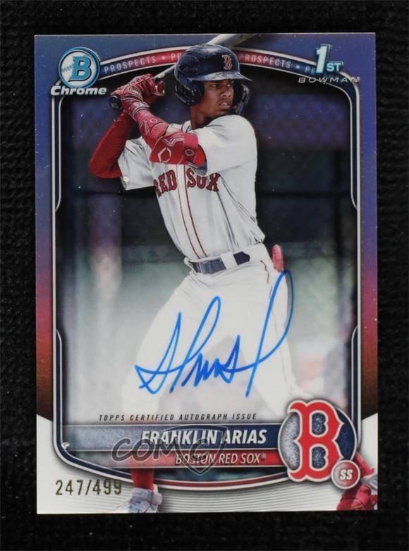 2025 Bowman Chrome Prospect Refractor 247/499 Franklin Arias #CPA-FA Auto z7w