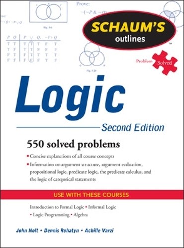 Schaum's Outline of Logic, Second Edition by John Nolt NEW - Image 4