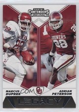 2019 Panini Contenders Draft Picks Legacy Marcus Dupree Adrian Peterson #14 11ng