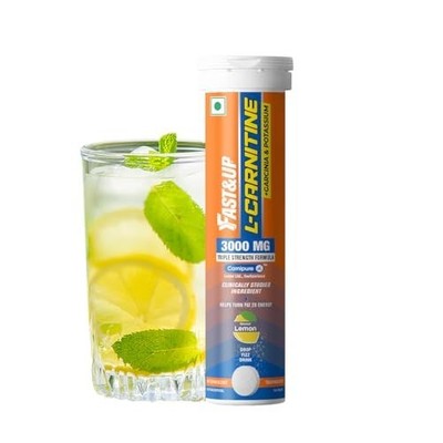 Fast&Up L-Carnitine 3000mg Lemon Effervescent Tablets 10 Count