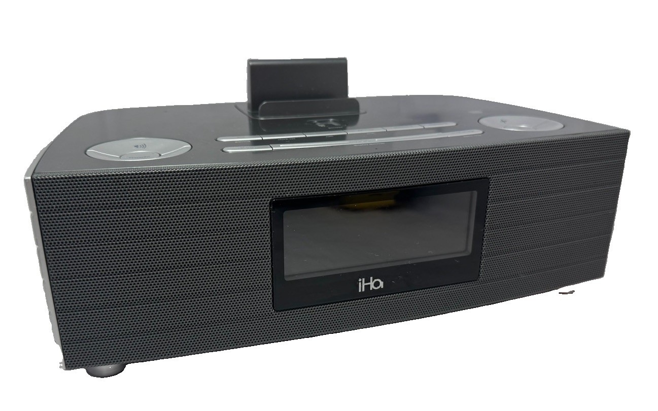 iHome iBN97 Bluetooth NFC FM Alarm Clock Speaker Dock USB Charger Tested