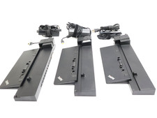 Lot of 3 Lenovo ThinkPad Workstation Dock SD20A06045 Type 40A5 w/ 90W AC Charger