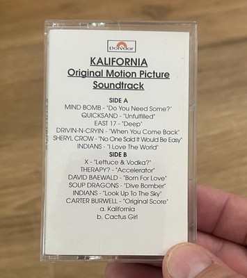 RARE Advance Cassette Tape Promo KALIFORNIA Soundtrack V/A Brit Pop Punk Alt NM*