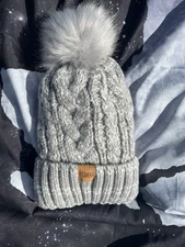 Redress Gray Knit Bobble Hat Beanie Unisex Winter Hat