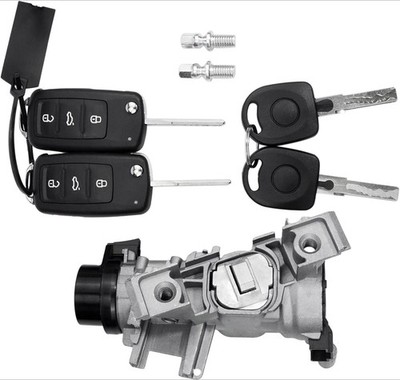 Ignition Switch Lock Cylinder Assembly with Intelligent Key for VW 1K0905851B