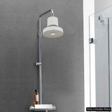 High Pressure Water Filter Shower Head Removes Chlorine for Softer Hair Skin UK