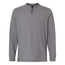 Adidas Golf Men's Performance Long Sleeve Henley Tee Shirt - Moisture Wicking