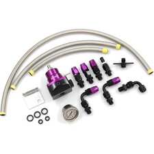 Efi Fuel Pressure Regulator Kit 0-160psi Gauge An6-6an Fitting Purple