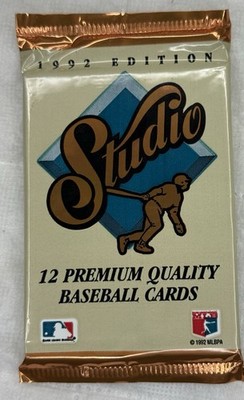 1992 Studio Edition Premium Baseball Cards Sealed 12 Card Wax Packs