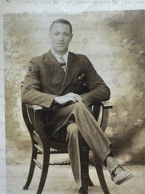 Vintage Photo African American Real Photo Postcard Handsome Man In Suit