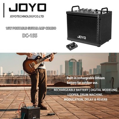 JOYO 15W Portable Guitar Amp Combo 9 Preamp Models + Looper Rechargeable Battery