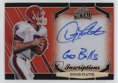 2024 Leaf Metal Sports Heroes Inscription 72/100 Doug Flutie #MI-DG1 Auto 0xi8