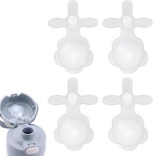 4PCS Thermos Funtainer Replacement Stopper Silicone Lid Plug Transparent