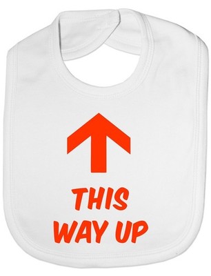 This Way Up Baby Fütterlätzchen Geschenk